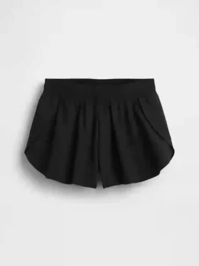 Hurtigtørkende løpeshorts med sommerfuglkant for barn
