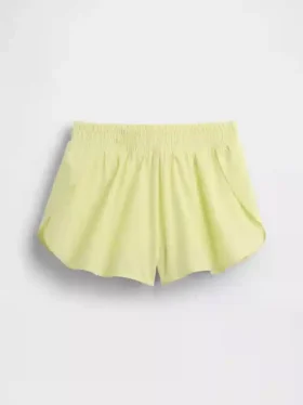 Hurtigtørkende løpeshorts med sommerfuglkant for barn
