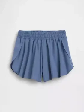 Hurtigtørkende løpeshorts med sommerfuglkant for barn