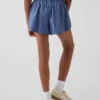 Hurtigtørkende løpeshorts med sommerfuglkant for barn