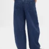 Høy midje, ultramyke crossover-Jeans med hesteskoform