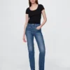 Høy midje, western-inspirerte, slanke, rette Jeans i 90-tallsstil