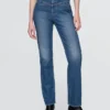 Høy midje, western-inspirerte, slanke, rette Jeans i 90-tallsstil