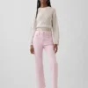 Høytaljede, slanke, rette cropped-Jeans i 90-tallsstil