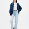 Høytaljede, slanke, rette cropped-Jeans i 90-tallsstil