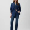 Høytaljede, slanke, rette cropped-Jeans i 90-tallsstil