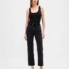 Høytaljede, slanke, rette cropped-Jeans i 90-tallsstil