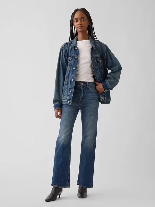 Høytaljede, slanke, rette cropped-Jeans i 90-tallsstil