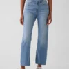 Høytaljede, slanke, rette cropped-Jeans i 90-tallsstil