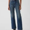 Høytaljede, slanke, rette cropped-Jeans i 90-tallsstil