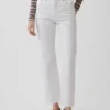 Høytaljede, slanke, rette cropped-Jeans i 90-tallsstil