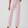 Høytaljede, slanke, rette cropped-Jeans i 90-tallsstil