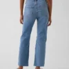Høytaljede, slanke, rette cropped-Jeans i 90-tallsstil