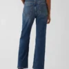 Høytaljede, slanke, rette cropped-Jeans i 90-tallsstil