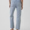 Høytaljede, slanke, rette cropped-Jeans i 90-tallsstil
