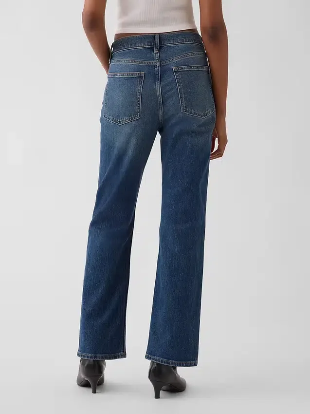 Høytaljede, slanke, rette cropped-Jeans i 90-tallsstil