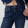 Høytaljede, slanke, rette cropped-Jeans i 90-tallsstil