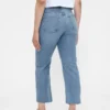 Høytaljede, slanke, rette cropped-Jeans i 90-tallsstil