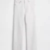 Høytaljede, slanke, rette cropped-Jeans i 90-tallsstil