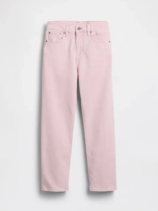 Høytaljede, slanke, rette cropped-Jeans i 90-tallsstil