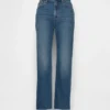 Høytaljede, slanke, rette cropped-Jeans i 90-tallsstil
