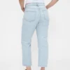 Høytaljede, slanke, rette cropped-Jeans i 90-tallsstil