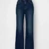 Høytaljede, slanke, rette cropped-Jeans i 90-tallsstil