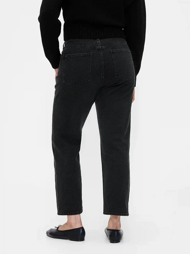 Høytaljede, slanke, rette cropped-Jeans i 90-tallsstil