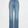 Høytaljede, slanke, rette cropped-Jeans i 90-tallsstil
