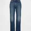 Høytaljede, slanke, rette cropped-Jeans i 90-tallsstil