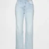 Høytaljede, slanke, rette cropped-Jeans i 90-tallsstil