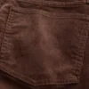 Høytaljede, smale, rette jeans i kordfløyel i 90-tallsstil