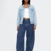 Høytaljede strikkede «Horseshoe»-Jeans
