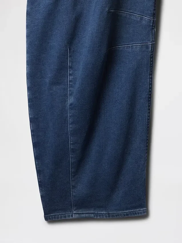 Høytaljede strikkede «Horseshoe»-Jeans