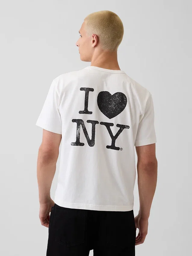 «I Heart NY»-T-skjorte med avslappet logo