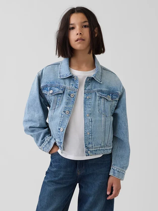 Ikonisk denimjakke for barn