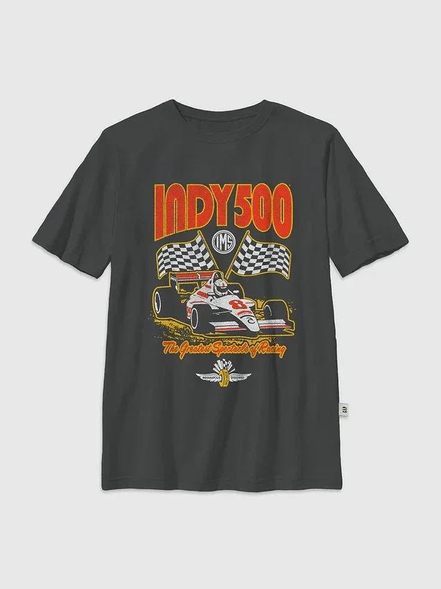 Indy 500-T-skjorte med grafikk for barn