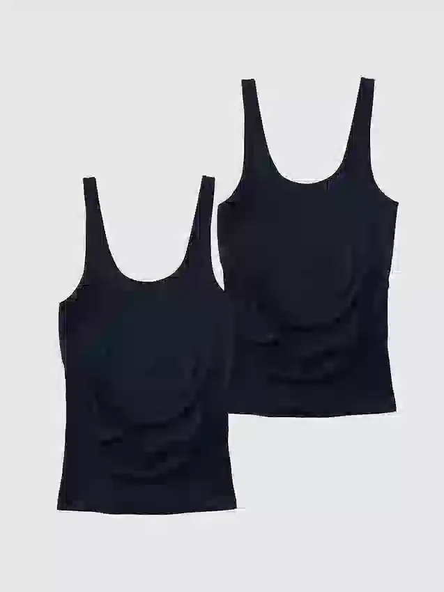Ingrid and Isabel Basics Sømløs Cami med mageunderstøttelse for mammaklær, 2-pak