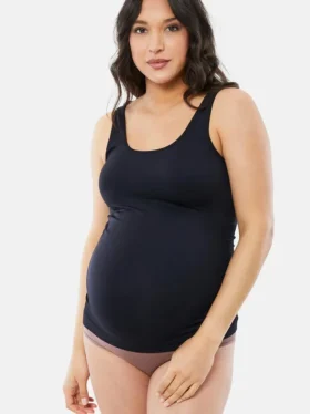 Ingrid and Isabel Basics Sømløs Cami med mageunderstøttelse for mammaklær, 2-pak