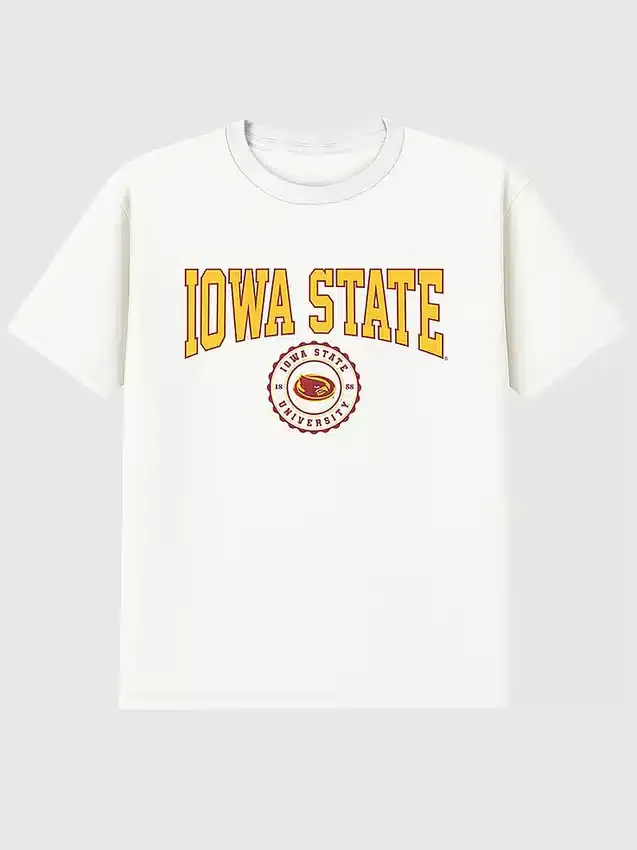 Iowa State University Collegiate Seal mørk grafisk T-skjorte