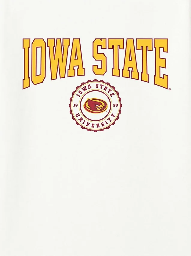 Iowa State University Collegiate Seal mørk grafisk T-skjorte