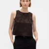 Jacquard-tanktop med kort snitt
