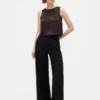 Jacquard-tanktop med kort snitt