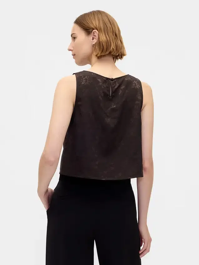 Jacquard-tanktop med kort snitt