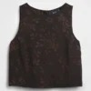 Jacquard-tanktop med kort snitt