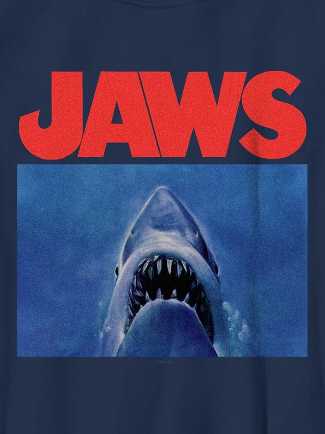 Jaws-T-skjorte med hai-motiv for barn