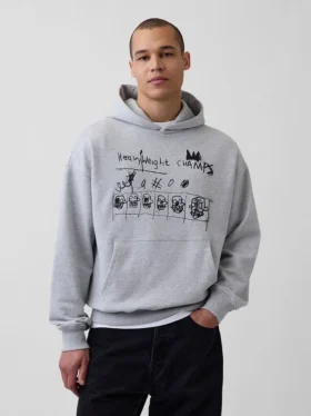Jean-Michel Basquiat tykk hettegenser