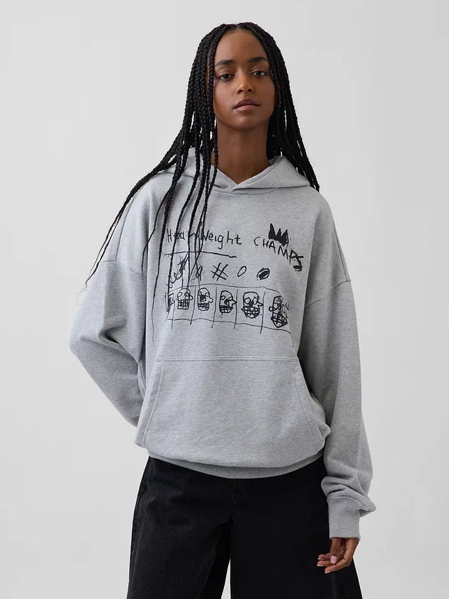 Jean-Michel Basquiat tykk hettegenser