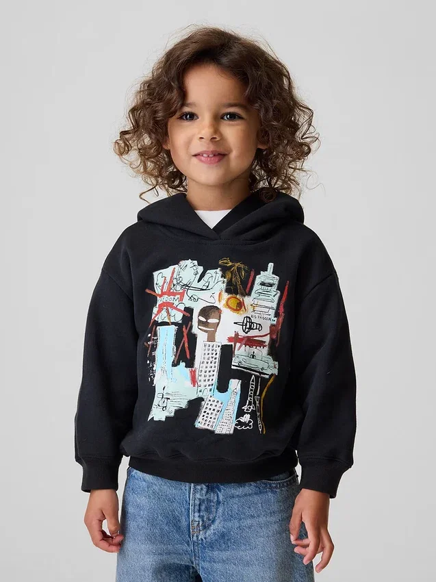 Jean-Michel Basquiat Vintagesoft-hettegenser for småbarn