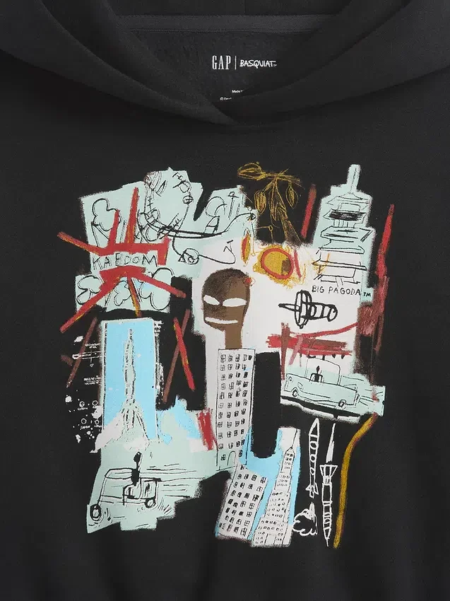 Jean-Michel Basquiat Vintagesoft-hettegenser for småbarn
